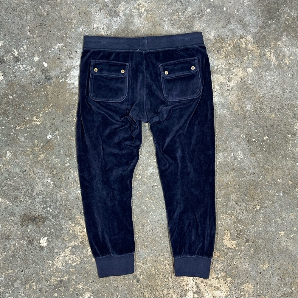 Juicy Couture Navy Velour Track Pants